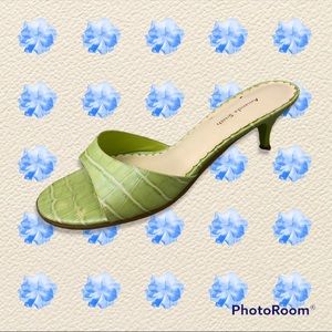 Y2K Style Lime Green Croc Kitten Heels